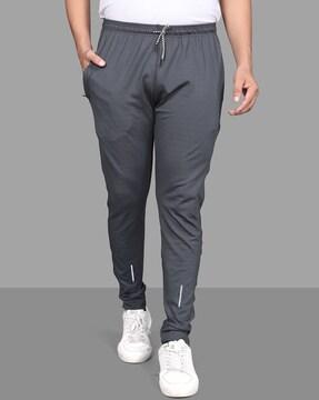 high rise straight track pants