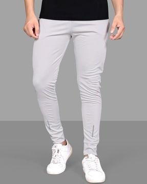 high rise straight track pants