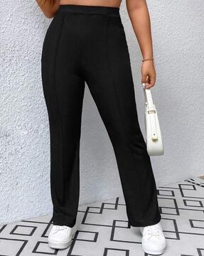 high-rise stretchable trousers