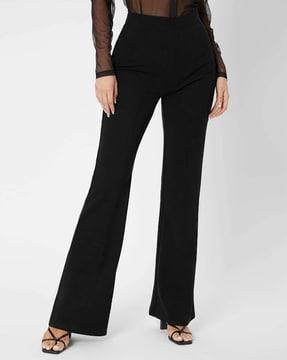 high-rise stretchable trousers