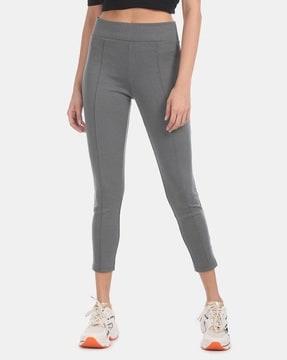 high-rise tapered treggings