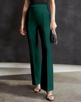 high-rise trousers with seam detail