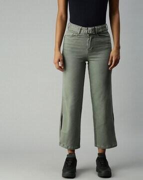 high-rise wide jeans