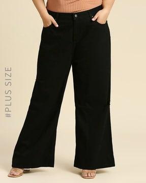 high-rise wide-leg jeans