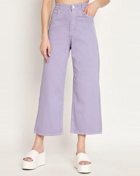 high-rise wide leg jeans