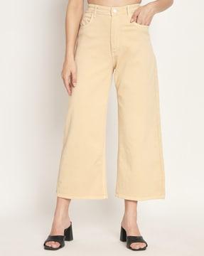 high-rise wide leg jeans