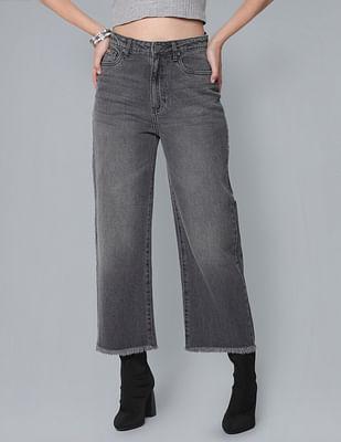 high rise wide leg jeans