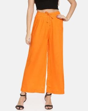 high-rise wide leg palazzos