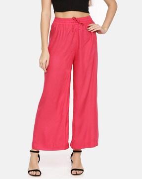 high-rise wide leg palazzos