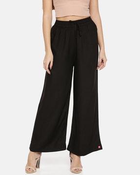 high-rise wide leg palazzos