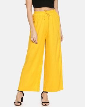 high-rise wide leg palazzos