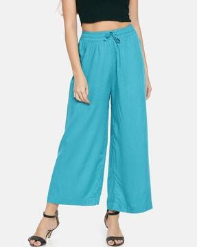 high-rise wide leg palazzos