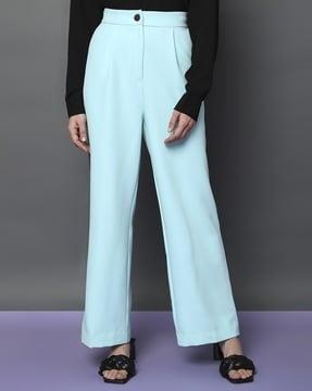 high-rise wide-leg pants