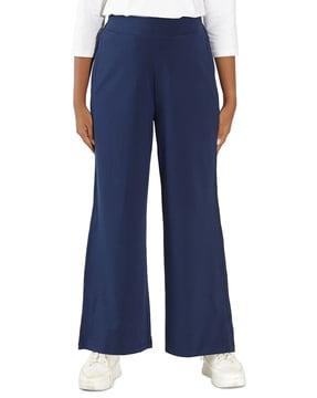 high-rise wide leg pants