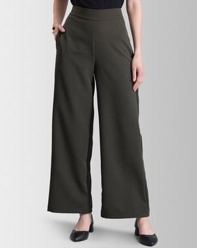 high rise wide leg pants