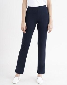 high-rise wide leg pants