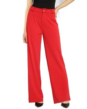 high-rise wide-leg pants