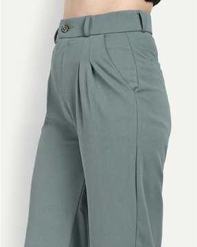 high-rise wide leg pants