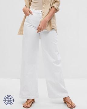 high-rise wide-leg relaxed fit jeans