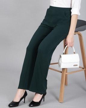 high-rise wide leg trousers