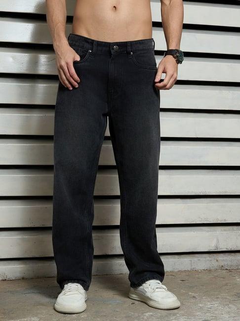 high star black cotton relaxed fit jeans