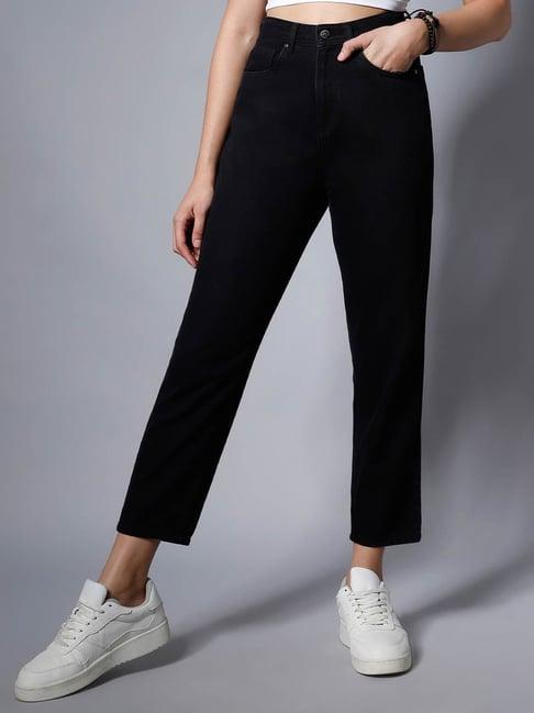 high star black relaxed fit high rise jeans