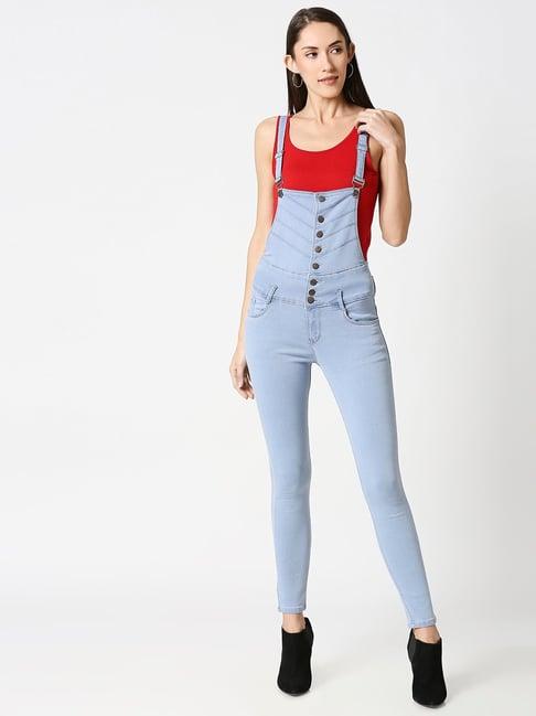 high star blue cotton dungarees