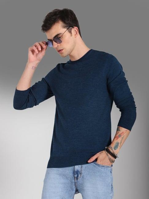 high star blue regular fit sweater