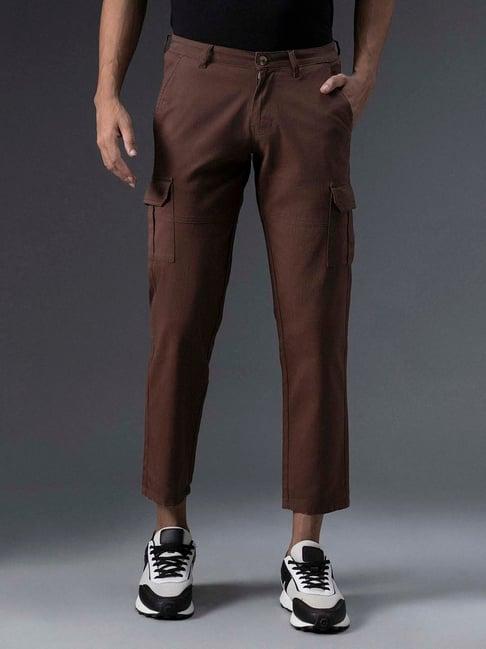 high star brown regular fit cargos