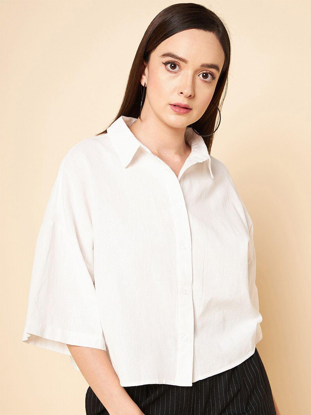 high star classic boxy fit drop-shoulder sleeves pure cotton casual shirt