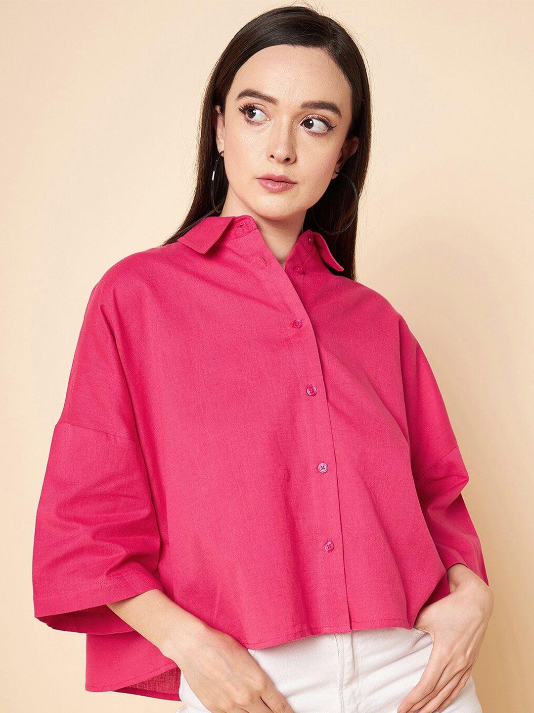 high star classic boxy fit drop-shoulder sleeves pure cotton casual shirt