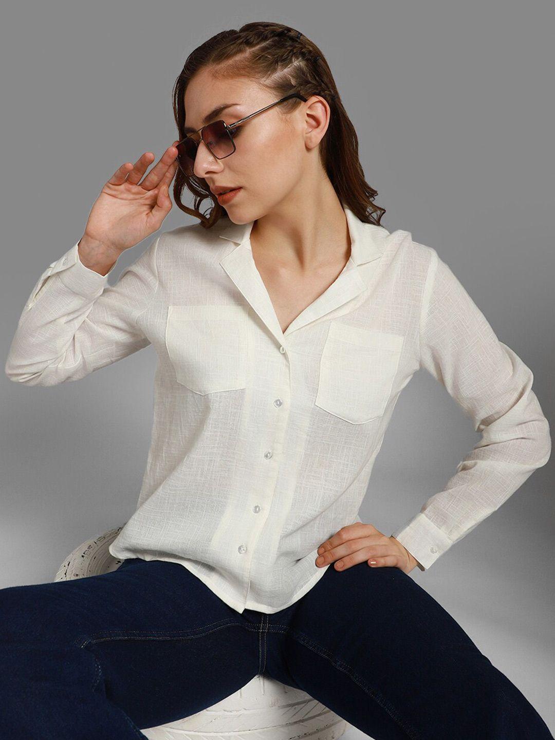 high star classic cuban collar long sleeves cotton casual shirt