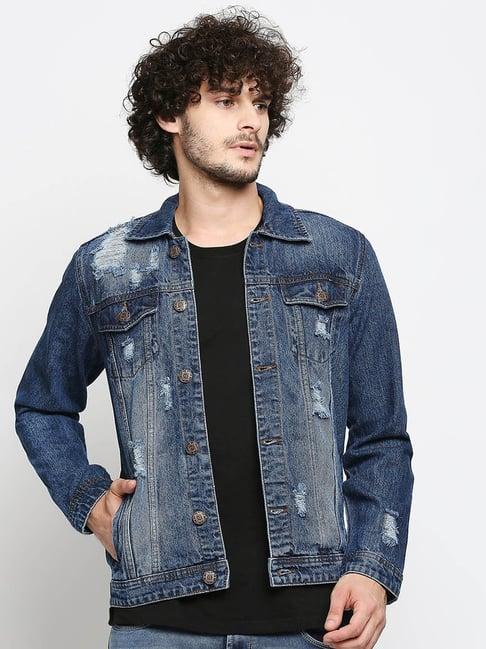 high star dark blue full sleeves jacket