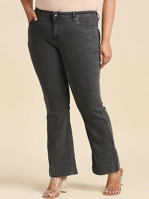 high star grey bootcut mid rise lightly washed jeans