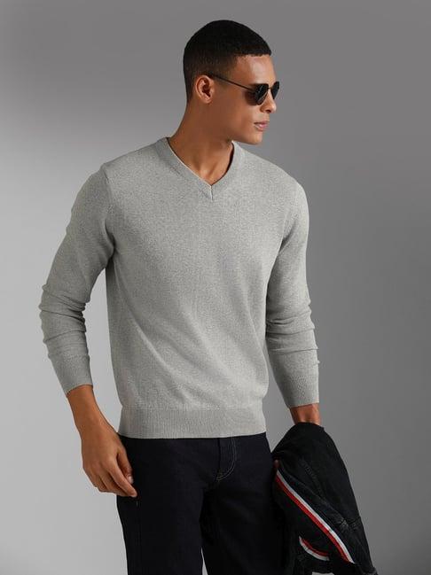 high star grey cotton regular fit sweater