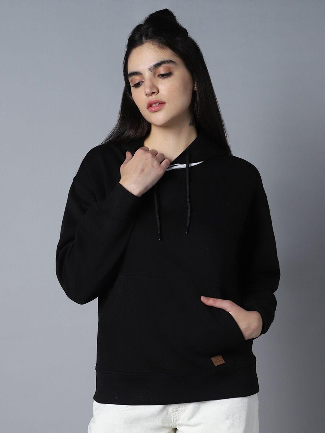 high star hooded neck long sleeve pullover sweatshirt