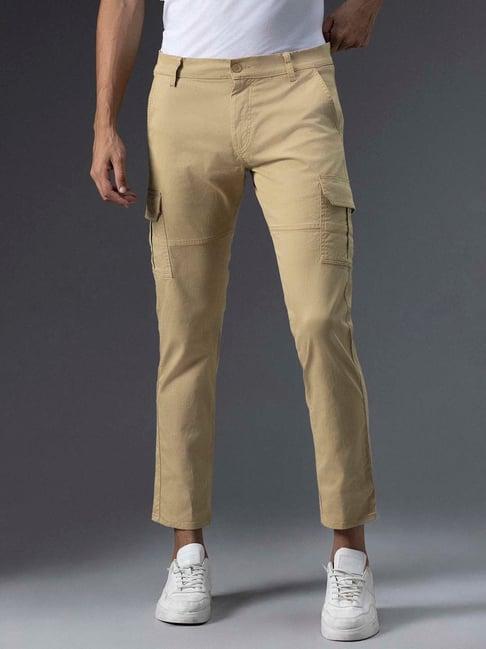 high star khaki regular fit cargos