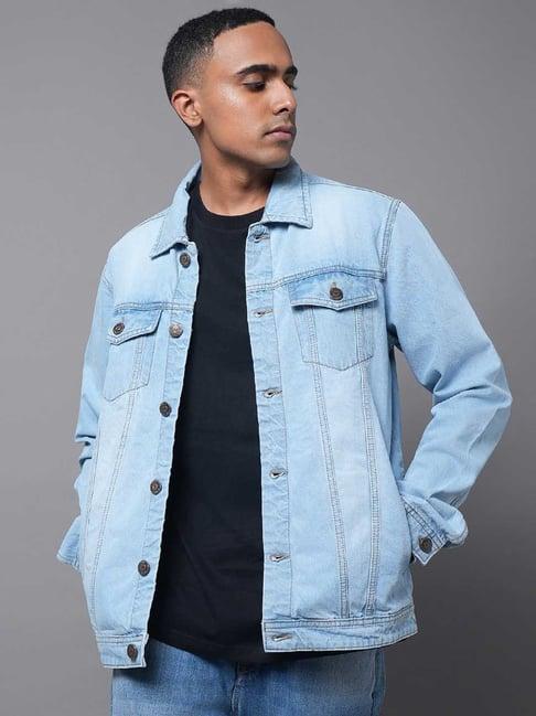 high star light blue regular fit denim jacket