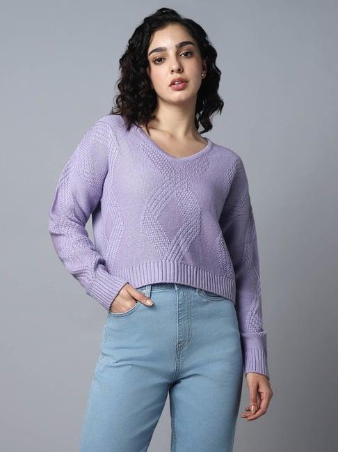 high star lilac sweater