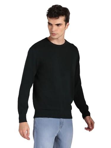 high star men's cotton v-neck sweater (hsmsww23104rdnf_ch_dark grey_medium)