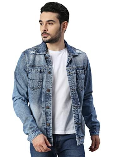 high star men's standard length denim jacket (hsmdjs1933_s_blue