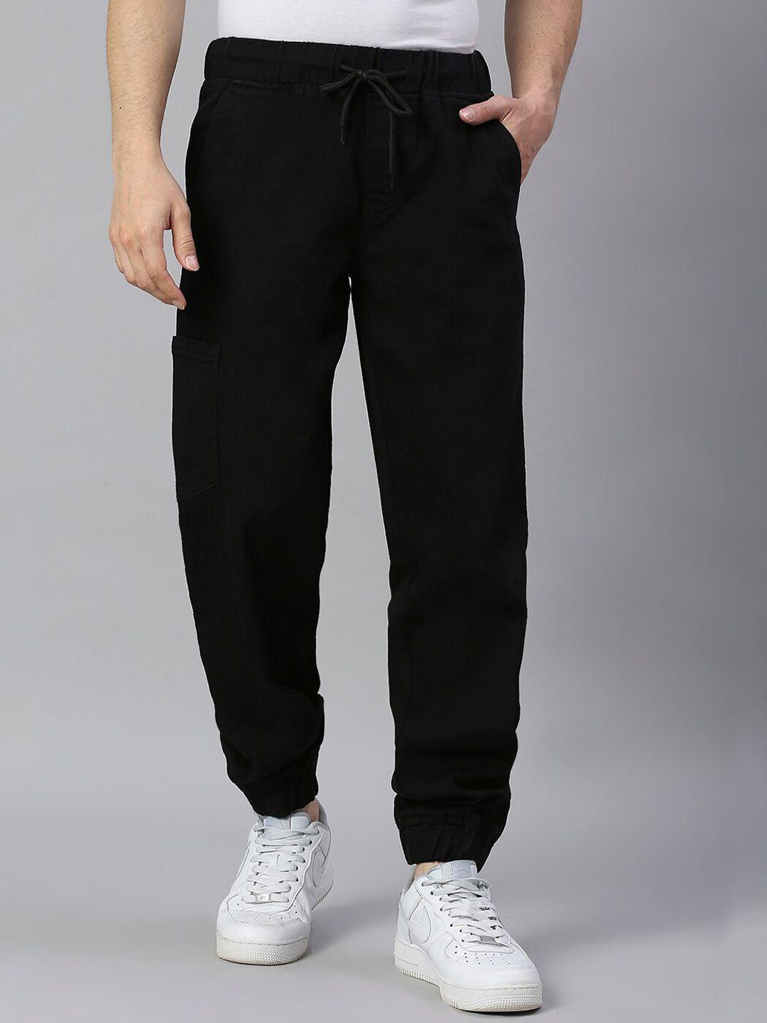 high star men black cotton jogger stretchable jeans