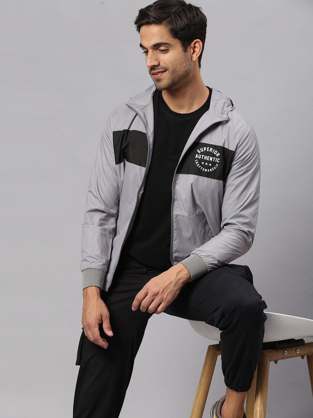 high star men grey lightweight outdoor bomber jacket