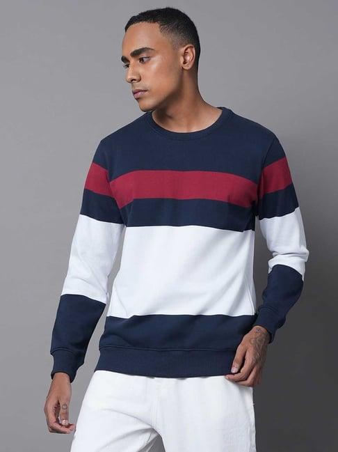 high star multicolor regular fit striped sweatshirt