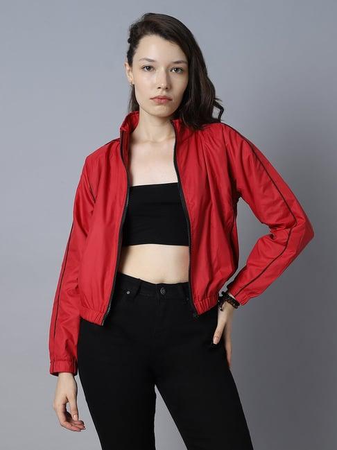 high star red polyester regular fit sports jacket