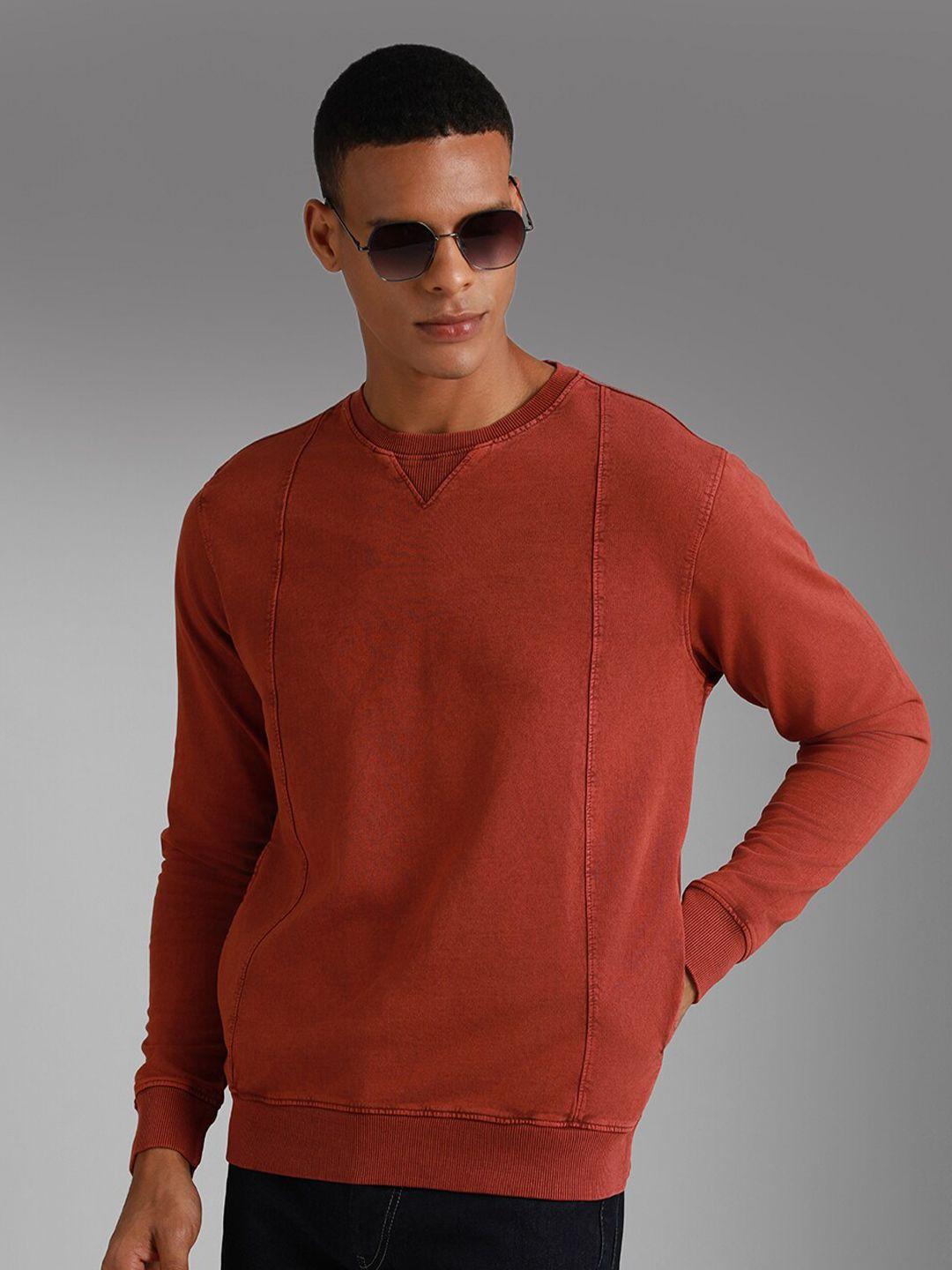 high star round neck long sleeves cotton pullover sweatshirt