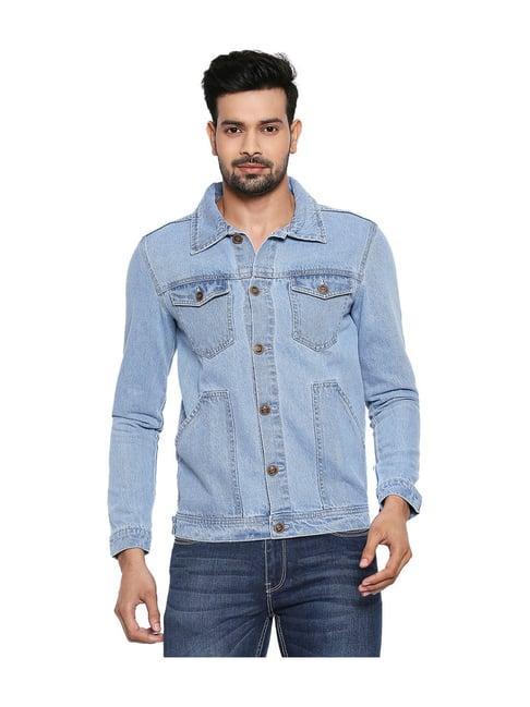 high star sky blue full sleeves denim jacket