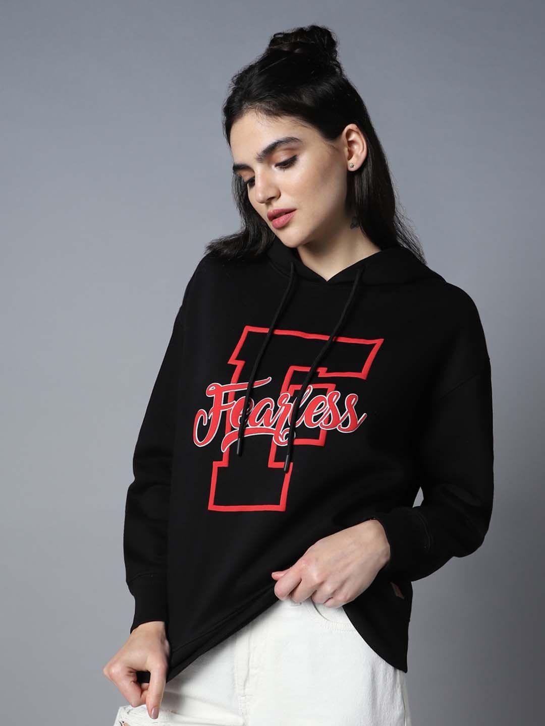 high star typography printed hooded long sleeves pullover sweatshirt