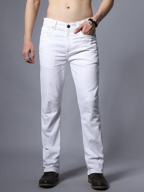 high star white regular fit jeans