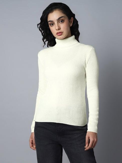 high star white regular fit sweater